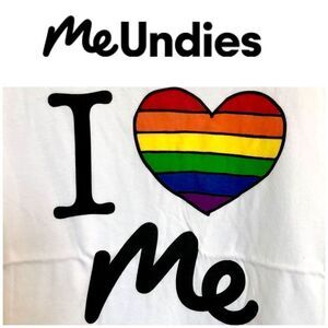 ME UNDIES - NEW - L Sz XL  “I ♥️ ME” Scoop Neck Short Sleeve Tee. Modal & Cotton